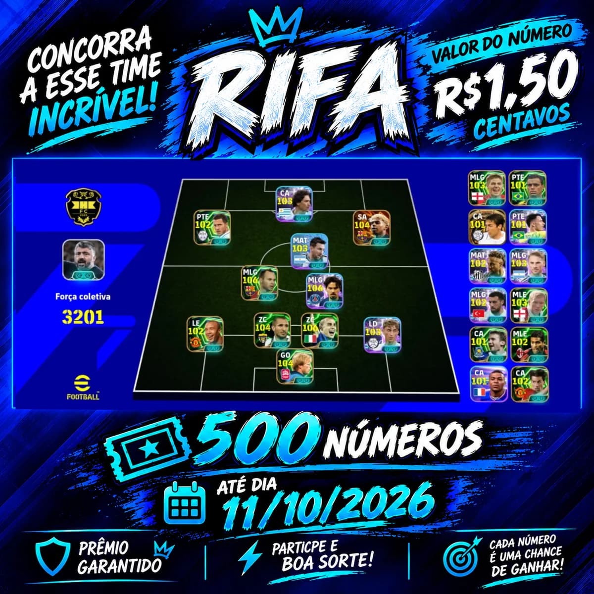 Conta Effotbal Mobile 3201 De Força 📱