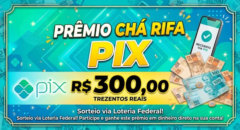 Pix no valor de R$ 300,00