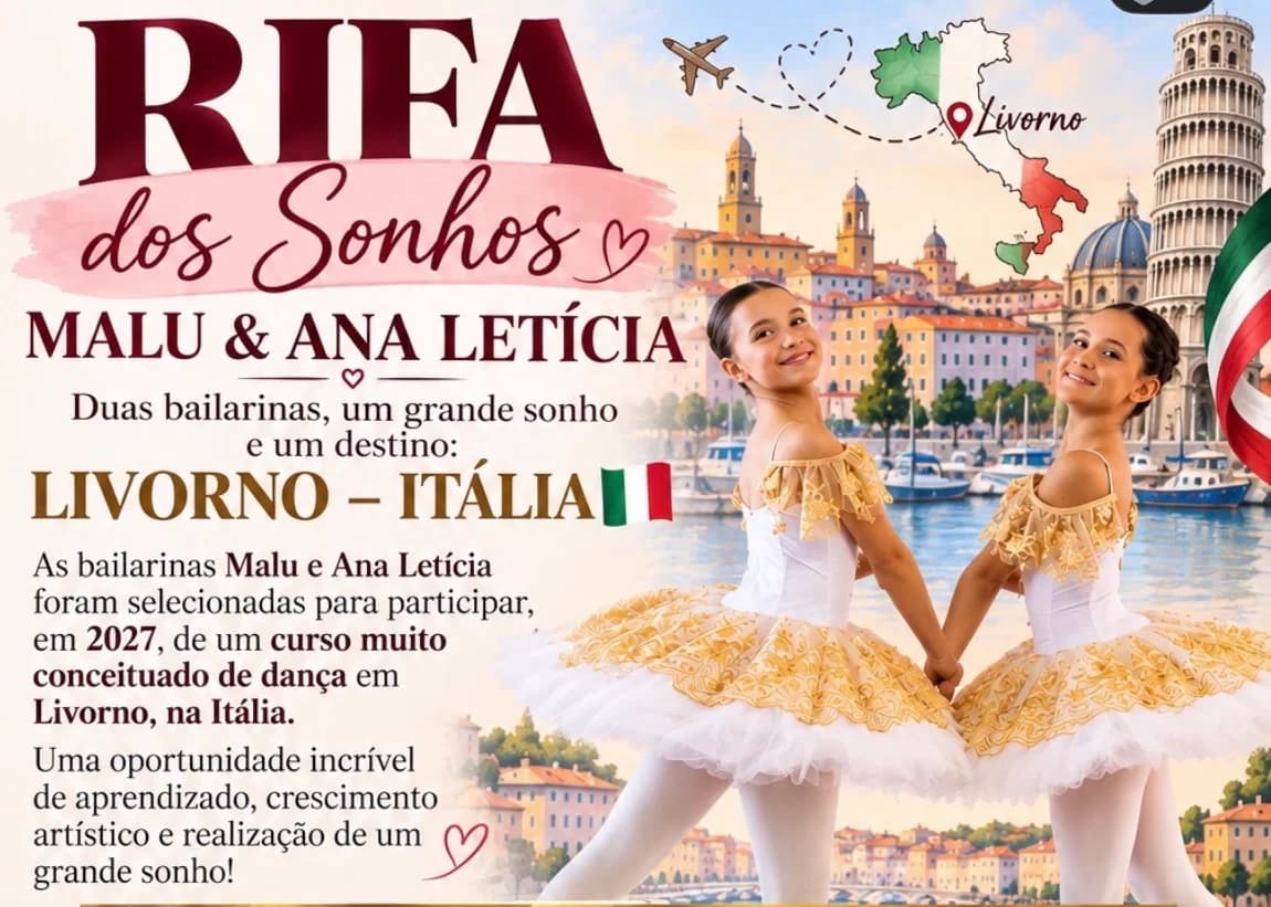 Rifa bailarinas rumo a Livorno -Itália