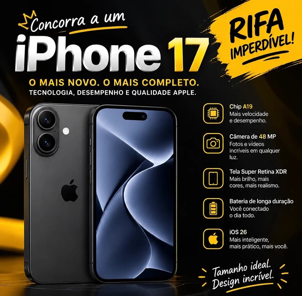 IPHONE 17 ou 3mil no pix