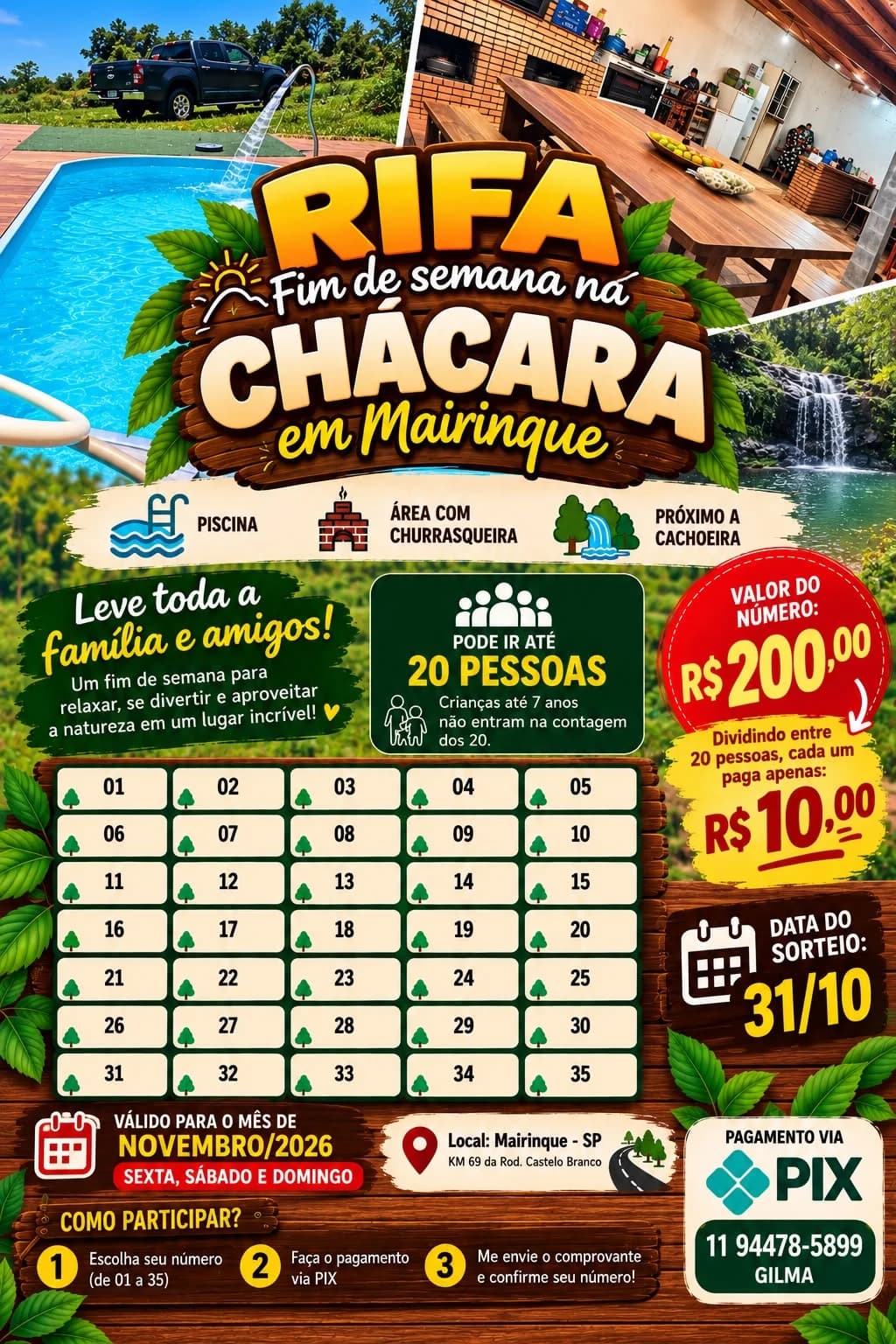 Fim de Semana na Chácara em Mairinque